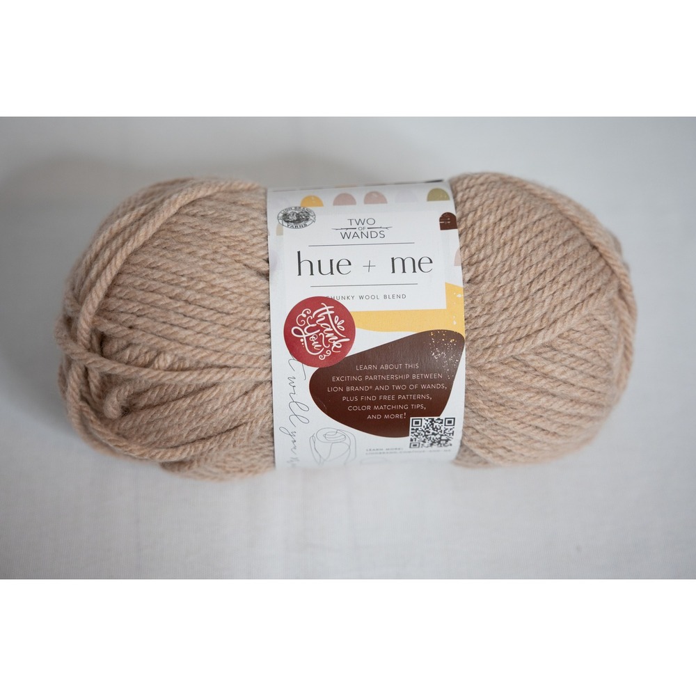 Lion Brand Hue + Me Yarn Desert 099U New Chunky Wool Blend Bulky 5 two of wands